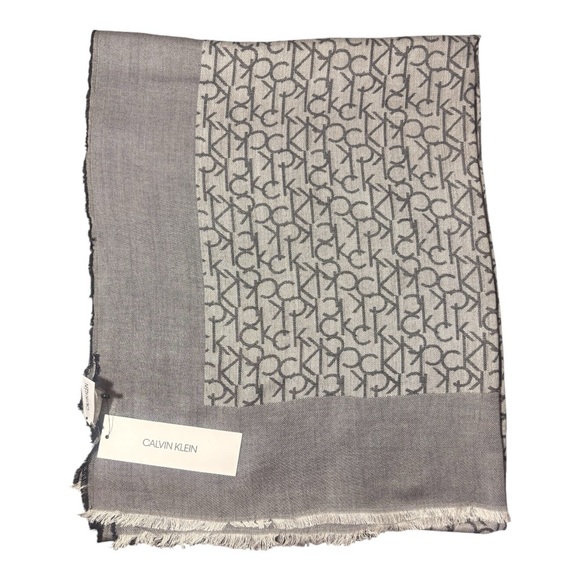CALVIN KLEIN Monogram CK Pashmina Scarf - Picture 4 of 7